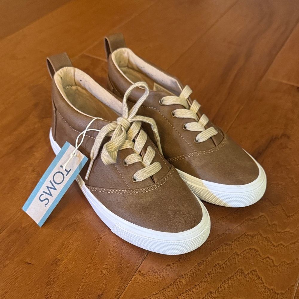 TOMS Youth Fenix Mid Toffee Microsuede Sneakers